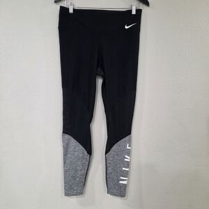 Nike Power Mesh Wrap Tights In Black/Grey